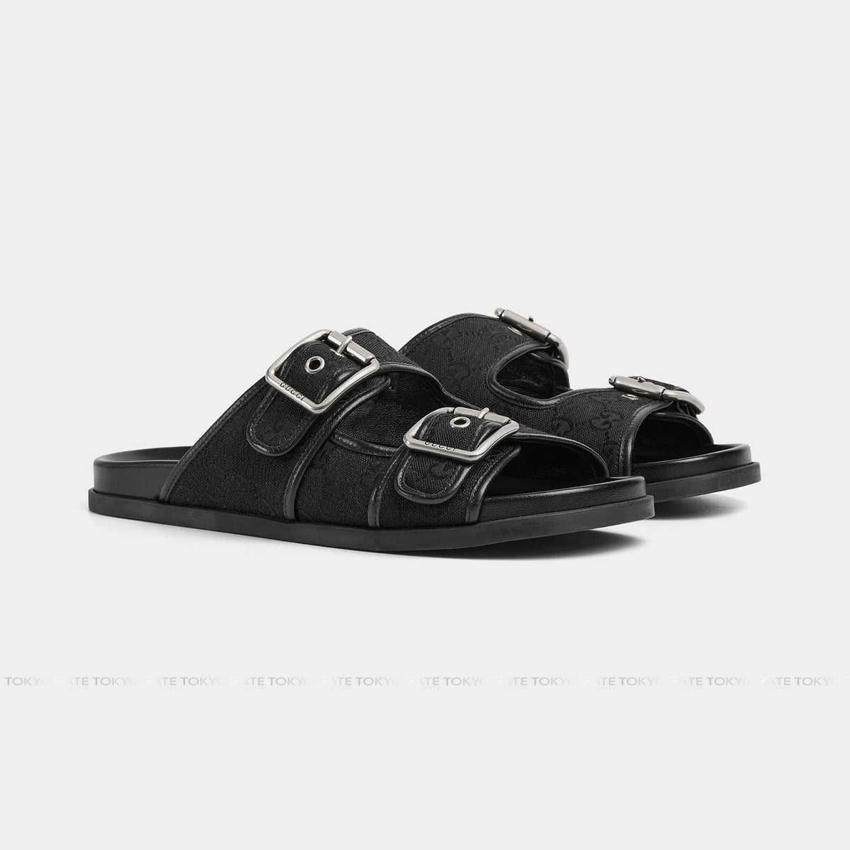 Dép Gucci 831830 FAD71 1000 Slide Sandal With Buckles Black