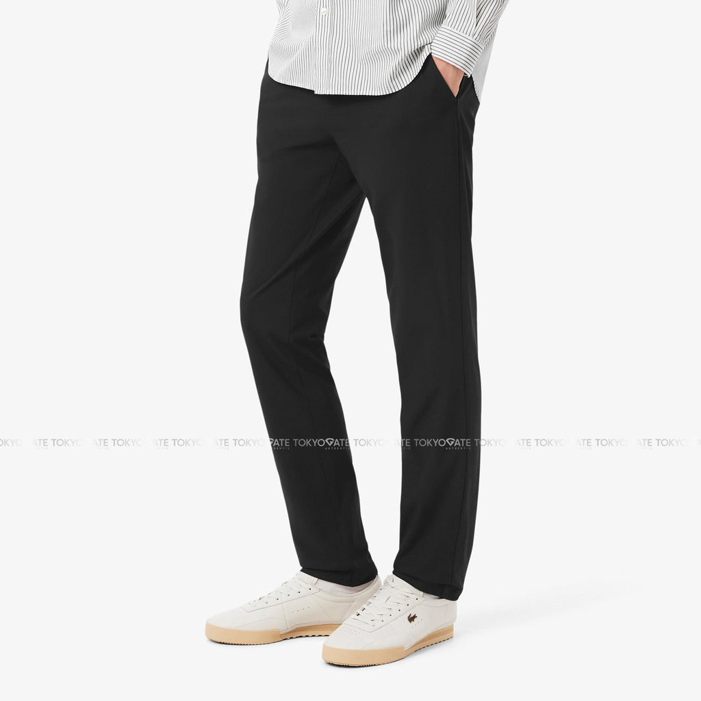 Quần khaki Lacoste HH8513 031 Stretch Cotton Chino Trousers Black Slim Fit