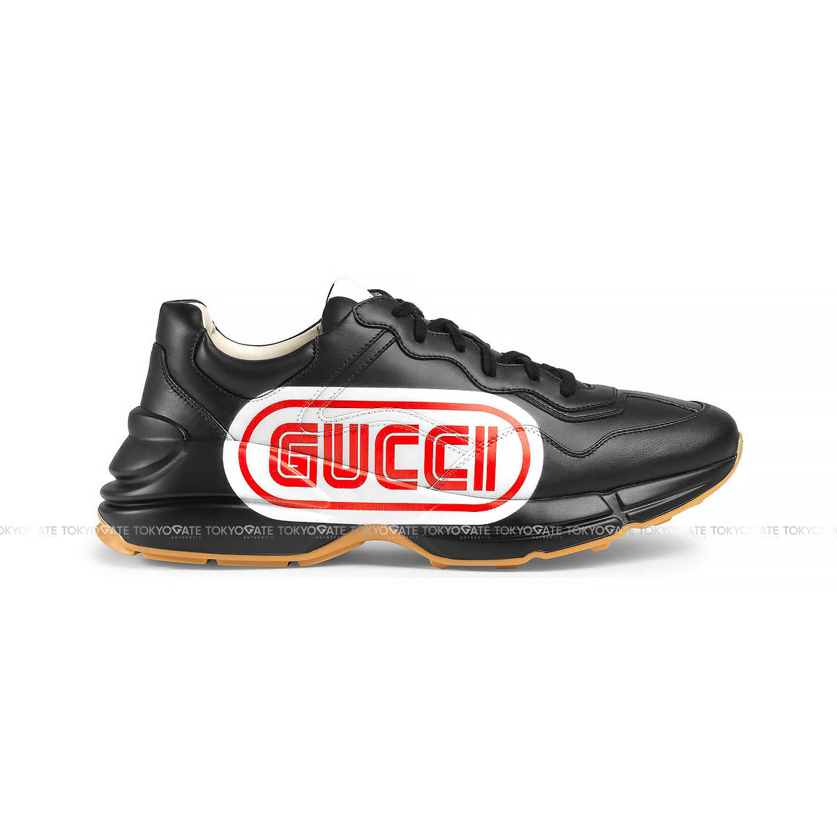 Giày Gucci 523609 DRW00 1000 Rhyton Print Sneakers Black