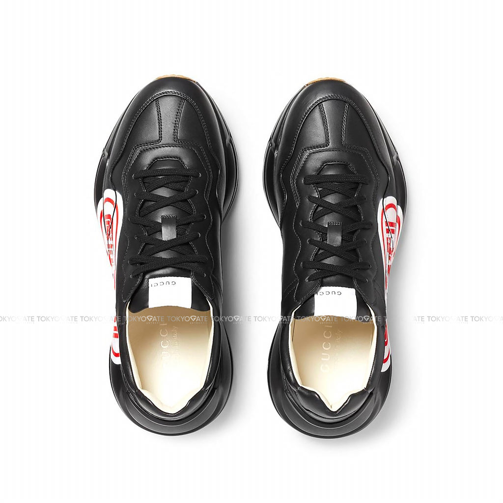 Giày Gucci 523609 DRW00 1000 Rhyton Print Sneakers Black