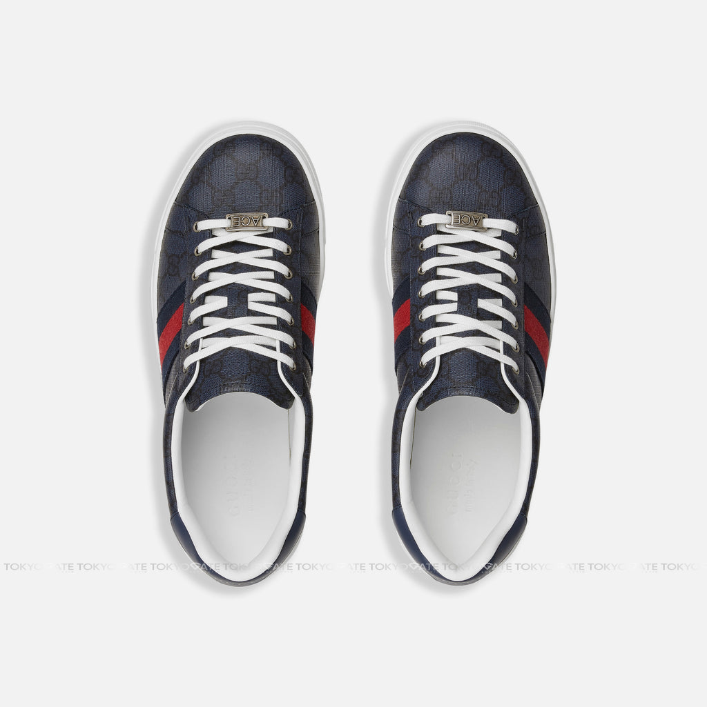 Giày Gucci 760775 JEALM 8741 Ace Sneaker Blue GG Supreme