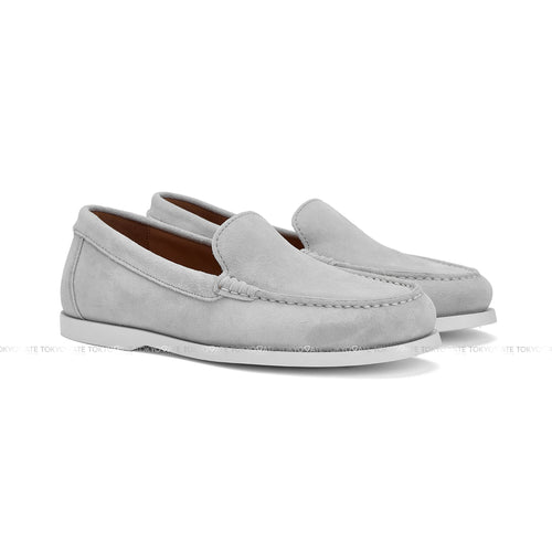 Giày Polo Ralph Lauren 803P09766002 Merton Suede Venetian Loafers Grey Suede