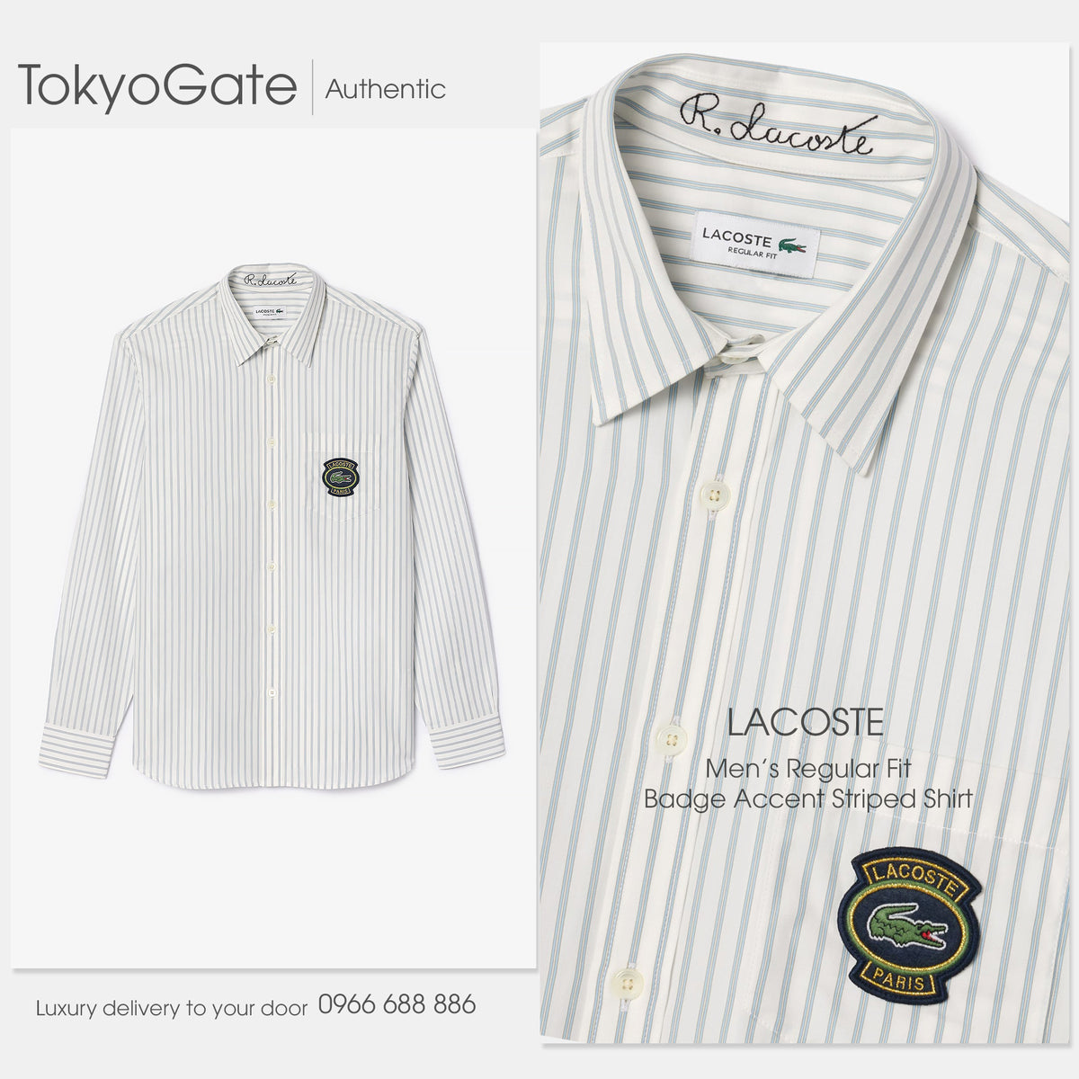 Áo sơ mi Lacoste CH0890 IQI Regular Fit