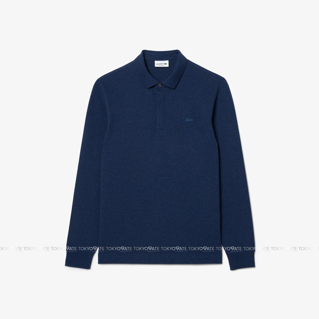 Áo polo Lacoste LS PH2481 3GF Paris Stretch Piqué Blue Chine Regular Fit