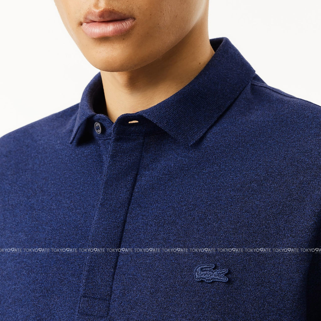 Áo polo Lacoste LS PH2481 3GF Paris Stretch Piqué Blue Chine Regular Fit