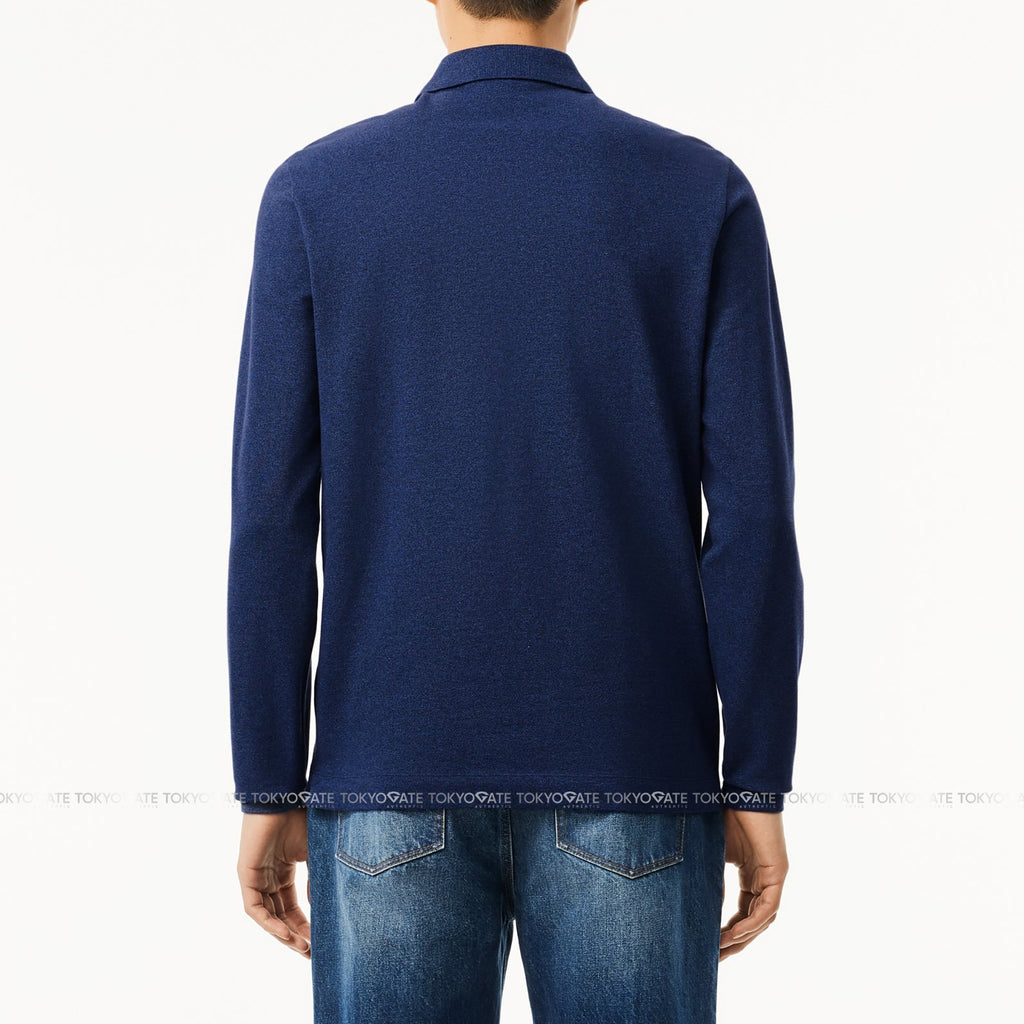 Áo polo Lacoste LS PH2481 3GF Paris Stretch Piqué Blue Chine Regular Fit