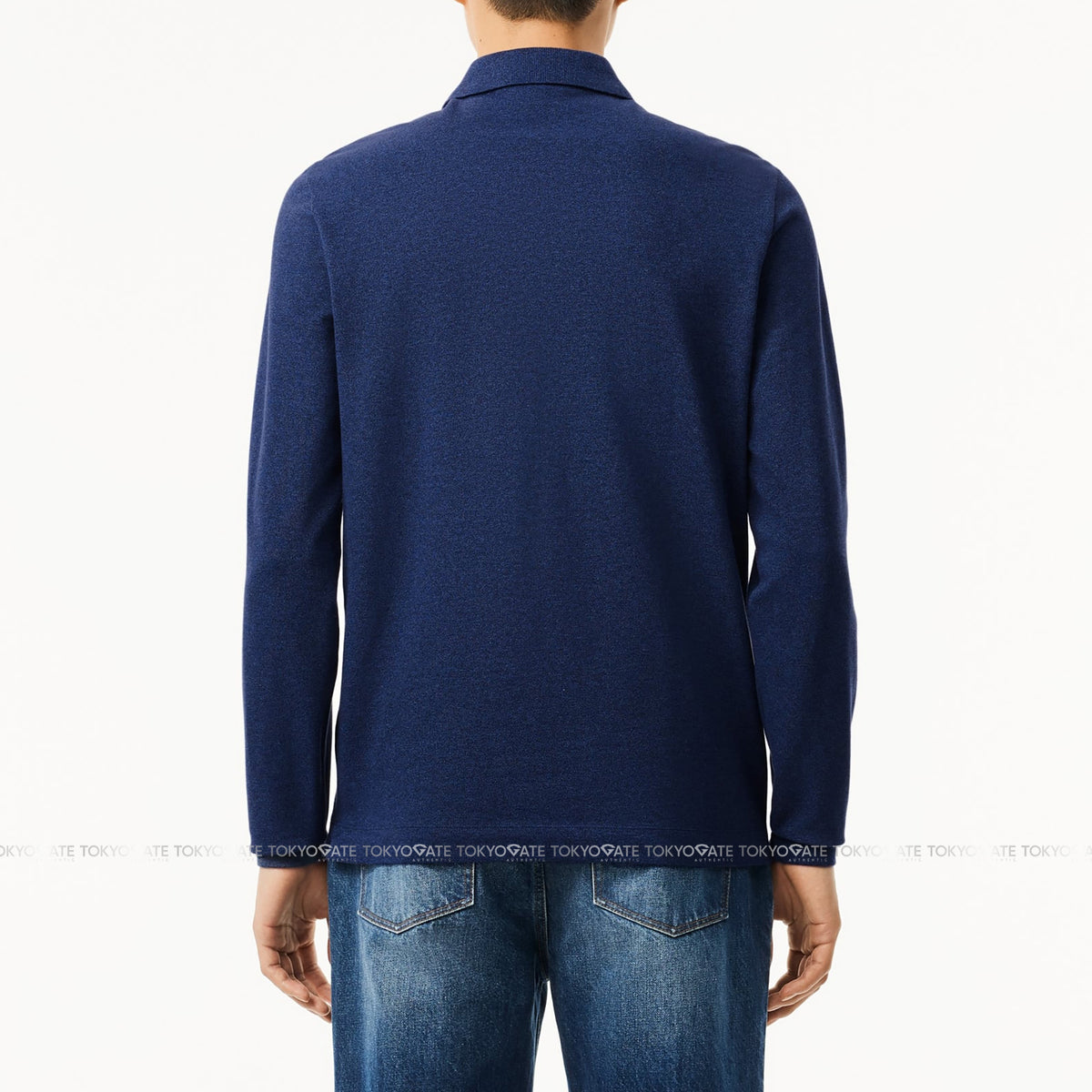 Áo polo Lacoste LS PH2481 3GF Paris Stretch Piqué Blue Chine Regular Fit