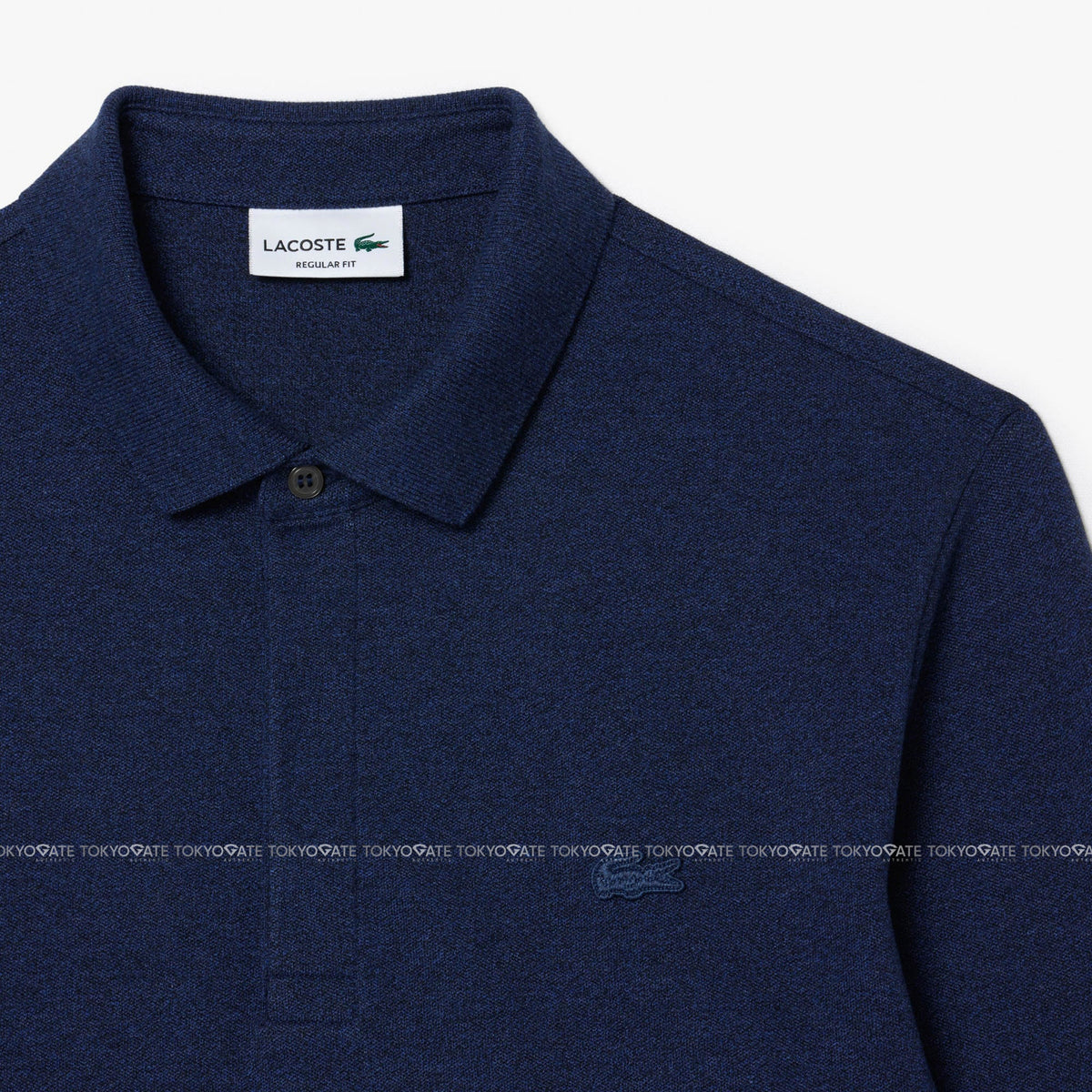 Áo polo Lacoste LS PH2481 3GF Paris Stretch Piqué Blue Chine Regular Fit