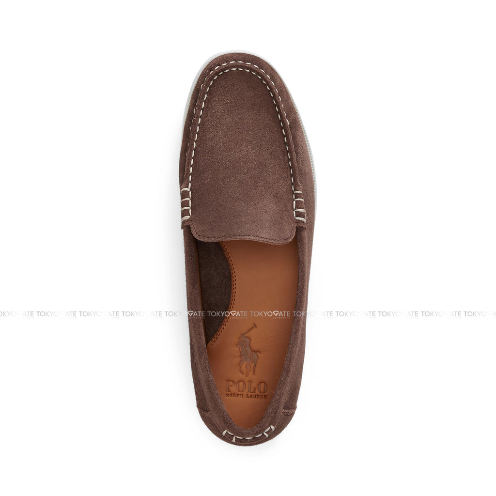 Giày Polo Ralph Lauren 803P09766001 Merton Suede Venetian Loafers Dark Brown Suede