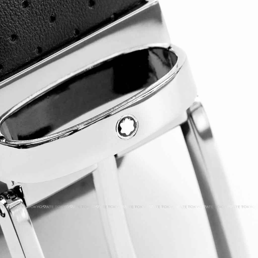 Dây lưng Montblanc MB118769 Contemporary Line Perforated Leather Black