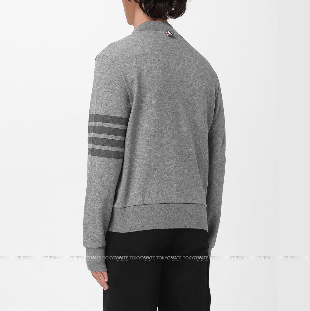 Áo khoác Thom Browne MJT280A 06910 035 Tonal 4-Bar Classic Loopback Med Grey Regular Fit