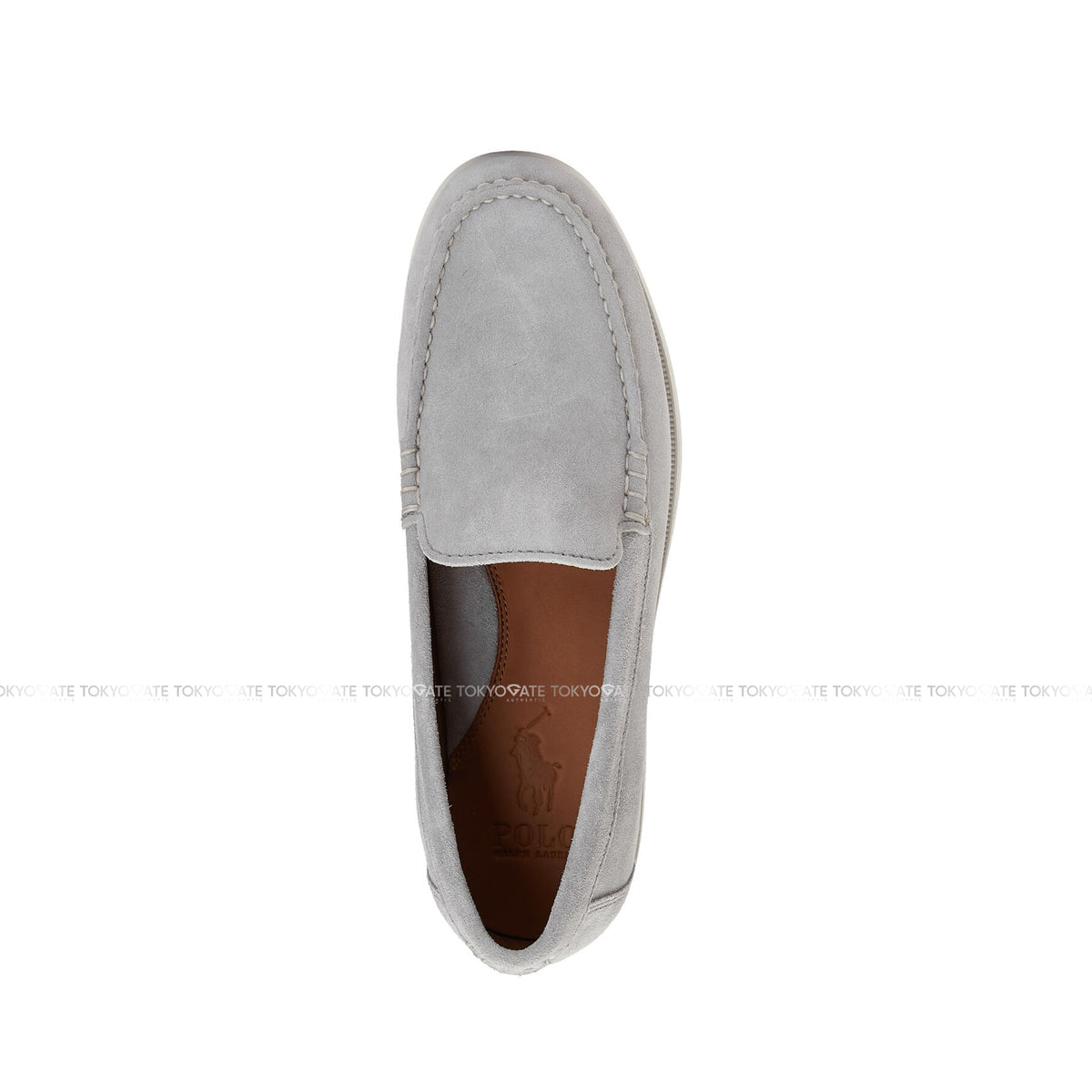 Giày Polo Ralph Lauren 803P09766002 Merton Suede Venetian Loafers Grey Suede